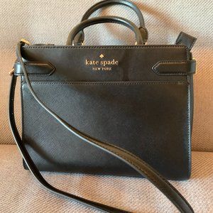 KATE SPADE STACI LEATHER MEDIUM SATCHEL CROSSBODY